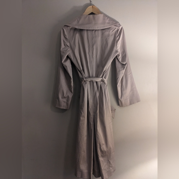 XS Tan Club Monaco Trench Coat - Picture 3 of 7